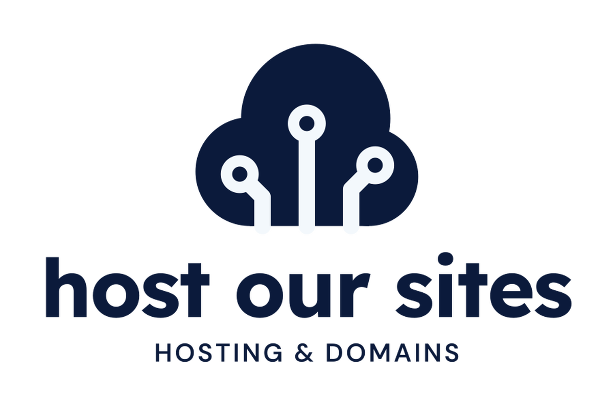 Host Our Sites Logo Stacked Navy