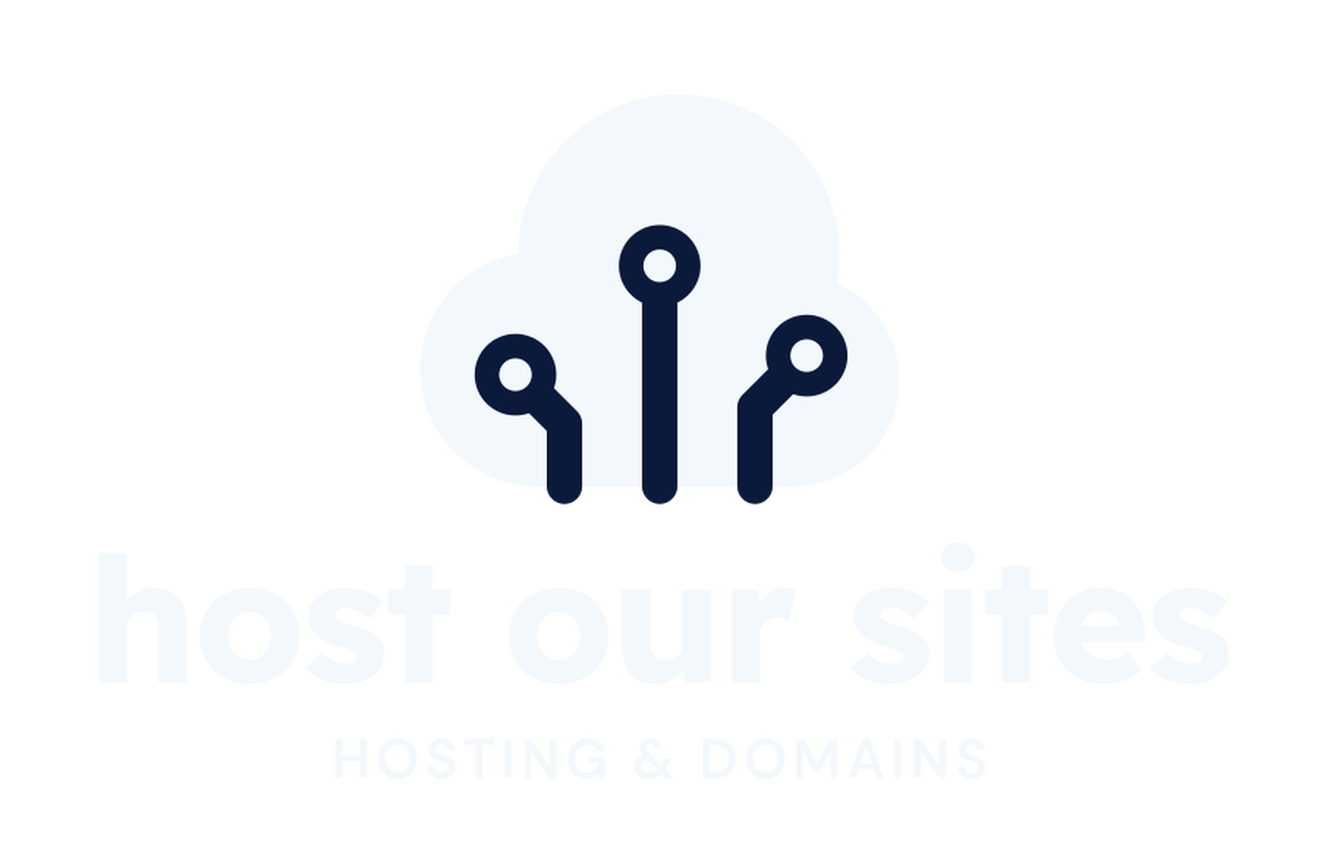 Host Our Sites Logo Stacked White